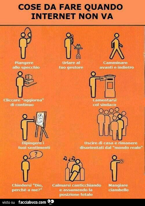 Cose da fare quando internet non va